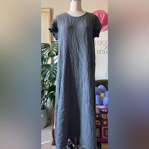 Gauze Cotton dress in Gray S/M